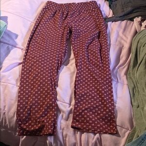 Calvin Klein Maroon Patterned Lounge Pants